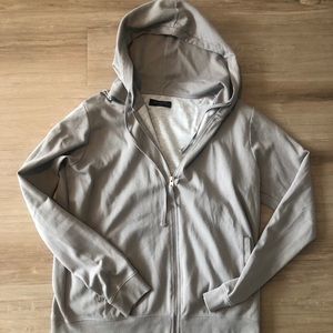 All Saints grey zip hoodie large